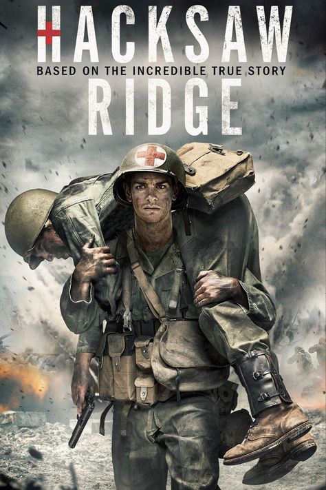 Hacksaw Ridge Movie, Desmond Doss, Hacksaw Ridge, Army Medic, Funny Happy Birthday Song, Ww2 Posters, The Incredible True Story, Movie Covers, Movie Posters Design