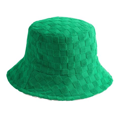 Bucket Hat Aesthetic, Green Bucket Hat, Hat Aesthetic, Green Checkered, Reversible Bucket Hat, Checkered Print, Green Hats, Bucket Hats, World Market