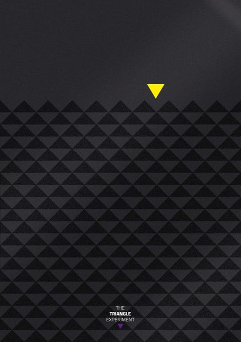 The Triangle Experiment on Behance Yellow Triangle, Publishing Design, Urban Design Concept, Triangle Art, Direction Graphic Design, Creative Company, The Triangle, Triangle Design, Graphic Design Print