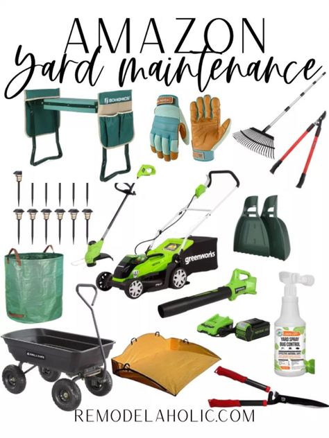 Amazon yard maintenance must haves! Everything you need to make your yard look fantastic this spring and summer with these yard maintenance must haves that can all be found on Amazon! Amazon find, yard maintenance, amazon yard, spring, summer, curb appeal, summer yard Summer yard care. How to take care of a yard. Summer lawn maintenance. Summer Curb Appeal, Backyard Essentials, Mowing Business, Horticulture Therapy, Hedge Shears, Garden Hedges, Yard Maintenance, Yard Tools, Bug Control