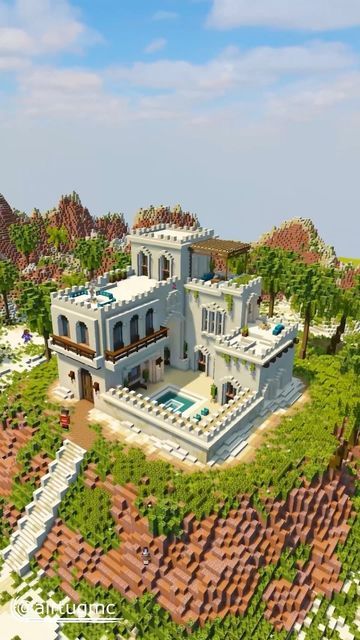 Greek Villa Minecraft, Minecraft Ancient Greek Buildings, Minecraft Roman Bath House, Minecraft Roman Villa, Greek Houses Minecraft, Greek Village Minecraft, Minecraft Greek House Ideas, Ancient Rome Minecraft, Minecraft Greek City