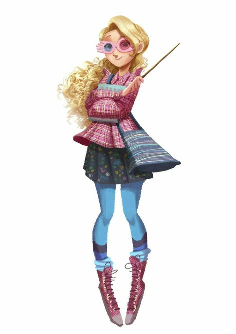 Luna Lovegood Illustration, Hp Spells, Luna Lovegood Fan Art, Harry Potter Kostüm, Hp Characters, Harry Potter Cosplay, Images Harry Potter, Harry Potter Artwork, Harry Potter Costume