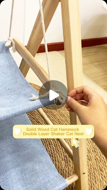 Cat Hammock Diy, Diy Cat Hammock, Cats Cradle, Cat Ideas, Cat Hammock, Wood Cat, Cat Room, Cat Stuff, Cat Diy