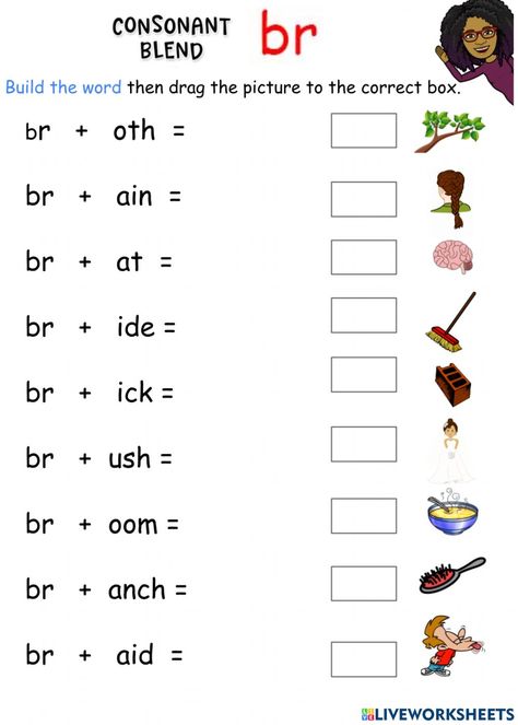 Phonics Blends, Blends Worksheets, Cvc Words Kindergarten, Consonant Blends, Word Building, Grammar And Vocabulary, Phonics Worksheets, Cvc Words, School Subjects