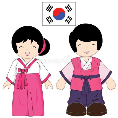 Traje Tradicional De La Corea Del Sur Imagen de archivo libre de regalías - Imagen: 37595326 South Korea Traditional, Portrait Korean, Watermelon Fan, About South Korea, Caleb And Sophia, Costume Illustration, Asian Crafts, Korea Traditional, World Thinking Day