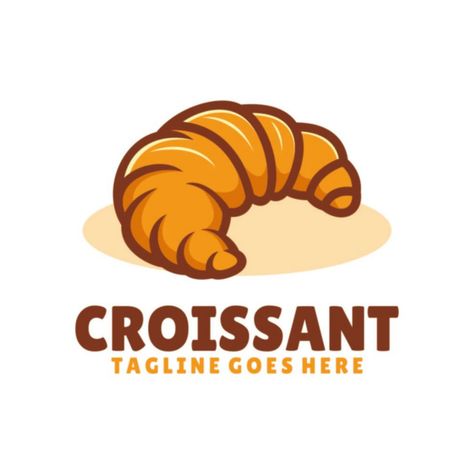 Croissant Simple Mascot Logo Logo Template Croissant Logo, Logo Mascot, Ecommerce Template, Ad Logo, Mascot Logo, Logo Templates, ? Logo, Cake, Quick Saves