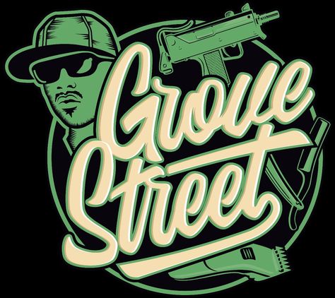 Grove Street Wallpaper, Gta Sa Aesthetic, Grove Street Families, San Andreas Grand Theft Auto, Mascara Oni, Grand Theft Auto Artwork, San Andreas Gta, Creative Story Ideas, High Jokes