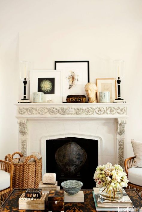 Styling your coffee table is an easy and budget friendly way to update your home for spring, especially if you are planning to entertain guests! Mantle Styling, Modern Victorian, Coffee Table Styling, New Traditional, Classic Decor, Style At Home, Fireplace Mantel, Fireplace Mantle, Fireplace Design