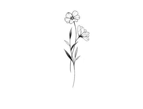 Spirea Tattoo, Spirea Flower Tattoo, Line Art Tattoos Simple, Forget Me Not Tattoo Black And White, Anemone Flower Tattoo, Anemone Tattoo, Hibiscus Flower Tattoos, Bunny Tattoo, Basic Tattoos