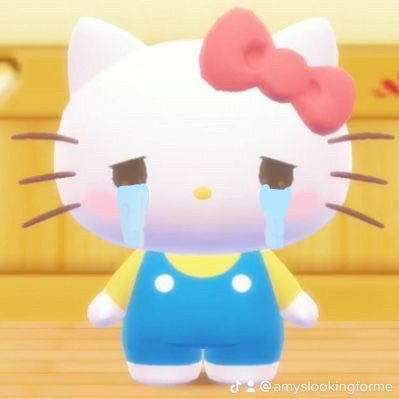 Shes crying Crying Hello Kitty Icon, Hello Kitty Crying, Hello Kitty Game, Pfp Photos, Cute Crying, Hello Kitty Games, Hello Kitty Stickers, 헬로키티 배경화면, Hello Kitty Photos