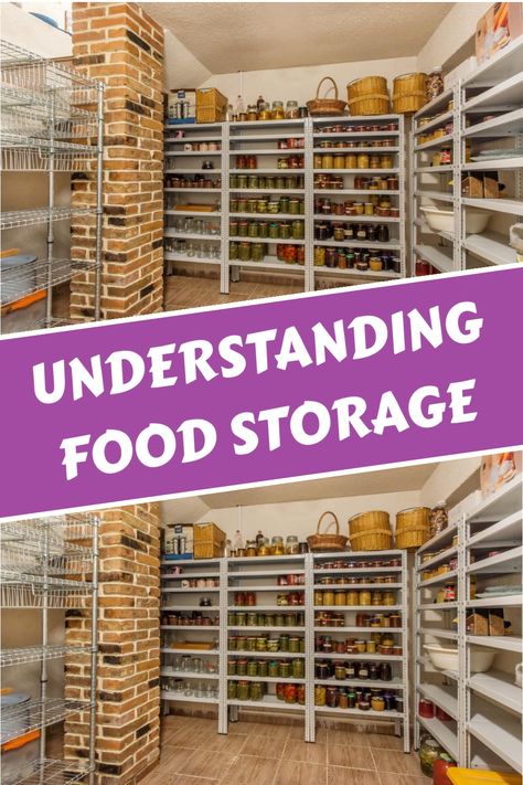 Secure your future with deliberate food storage. Preserve, pack, and store food for long-term use. Stay prepared and save money with effective food storage practices. 1 Year Of Food Storage, Storing Grains Food Storage, Long Term Food Storage Ideas, Basement Food Storage Ideas, Grain Storage Ideas, Cold Room Storage Ideas, Build A Root Cellar, Canning Room, Proper Food Storage