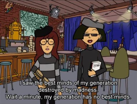 Daria Aesthetic, Daria Show, Daria Quotes, Jane Lane, Daria Mtv, Daria Morgendorffer, Allen Ginsberg, Grunge Look, Good Cartoons