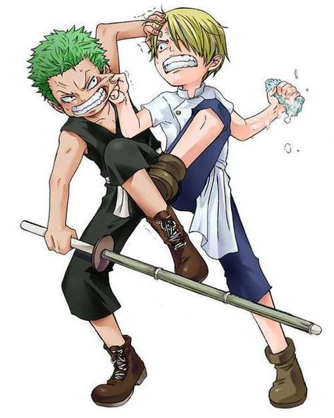 Zoro and Sanji     _One Piece رورونوا زورو, The Pirate King, One Piece 1, One Piece Funny, Mini Comic, One Piece Pictures, Kuroko No Basket, Nico Robin, Roronoa Zoro