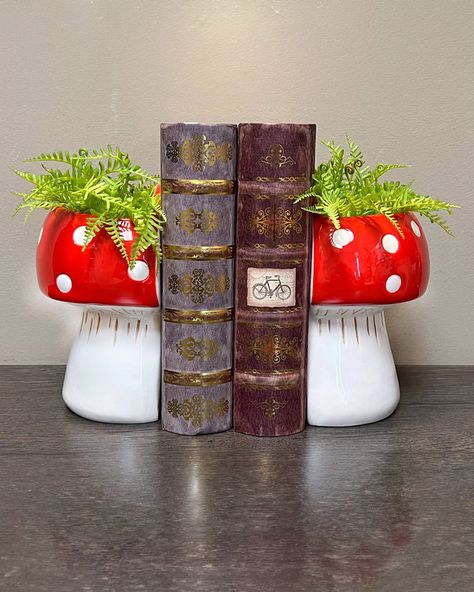 Mushroom Bookend Planters – ban.do Funky Home Decor, Your Best Self, You Smile, Paint Set, Best Self, Home Décor, Make You Smile, Bookends, More Fun