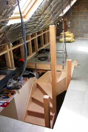 Loft Conversion Stairs, Loft Conversion Bedroom, Loft Staircase, Attic Staircase, Attic Renovation Ideas, Attic Bedroom Designs, Attic Loft, Loft Stairs, Small Attic