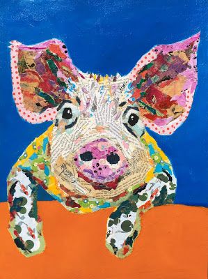 Art Room Britt: Paper Collage Pets - Adult Class Art Ideas For Adults, Collage Art Ideas, Art Classes For Adults, Multimedia Collage, Uk Wildlife, Chicken Wire Art, 4h Projects, Animal Collage, 4h Ideas