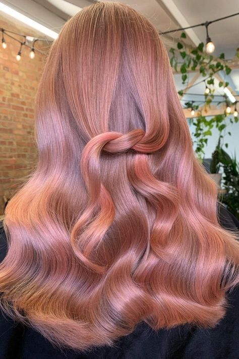 Hair Style Korea, Hair Dyes, Highlights Hair, Beautiful Hair Color, Strawberry Blonde Hair, Dye Colors, Hair Color Highlights, Rose Gold Hair, Happy Hair