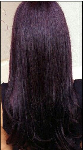 Deep plum hair                                                                                                                                                      More Intense Violet Hair Color, Plum Burgundy Hair, Pelo Color Borgoña, Deep Plum Hair, Deep Purple Hair, Violet Hair Colors, Hair Color Plum, Dark Purple Hair, Plum Hair