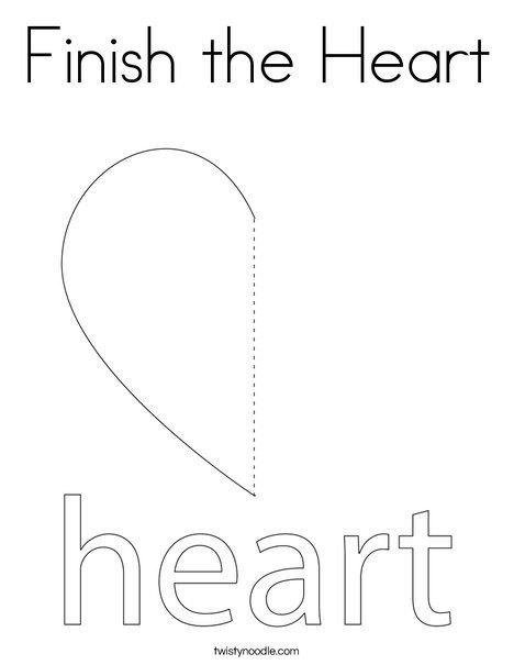 Finish the Heart Coloring Page - Twisty Noodle Hearts Of Happiness Template, Heart Of Happiness Drawing, Happiness Template, Finish The Heart Template, Finish The Heart Drawing Template, Heart Of Happiness Template, Whats In Your Heart Template, Finish The Heart Trend, Hearts Template