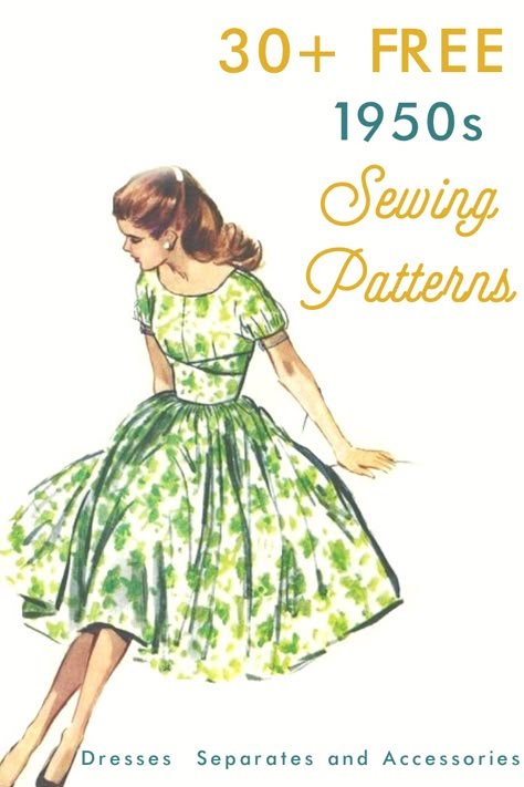 Style Sewing Patterns, Vintage Dress Sewing Patterns, Retro Hairstyles Tutorial, Dress Sewing Patterns Free, 1950s Sewing Patterns, Patron Vintage, Sewing Projects Clothes, Sewing Magazines, 1950s Style