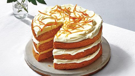 Sweet Potato Cake With Salted Cream Cheese Frosting Recipe | Bon Appétit Sweet Potato Cake Recipe, Potato Cakes Recipe, Sweet Potato Cake, Cream Cheese Frosting Recipe, Potato Cakes, Sweet Potato Pie, Cake With Cream Cheese, Moist Cakes, Sweet Potato Casserole