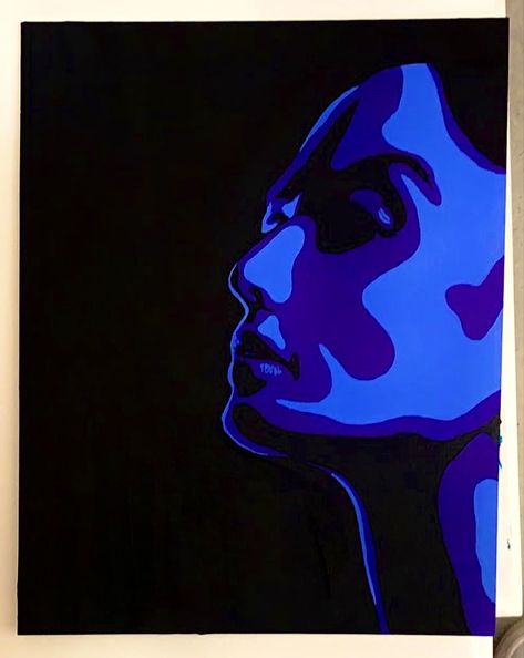 color blocking portrait Colour Block Portrait, Block Colour Art, Monochromatic Painting Easy, Color Block Drawing, Dramatic Lighting Art, Posca Sketchbook, Color Block Portrait, Colour Block Art, Color Block Painting