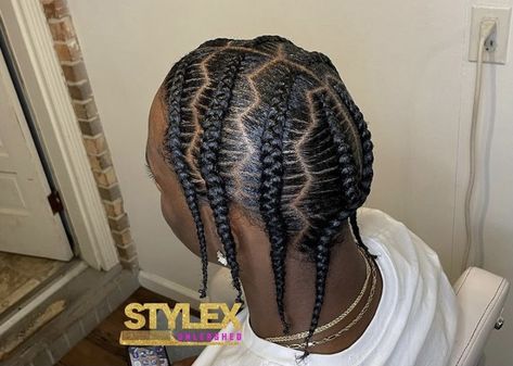 Zigzag Popsmoke Braids, Pop Smock Braids Man, Pop Smock Braids Boy, Cornrows Design, Twist Hair Men, Cornrow Braids Men, Mens Twists Hairstyles, Hair Designs For Men, Boy Braids