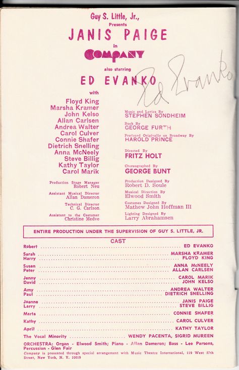 Show Program Design, Playbill Design, Janis Paige, Musical Theatre Broadway, Vintage Theatre, Drama Class, Theatre Plays, Stage Manager, Bad Things