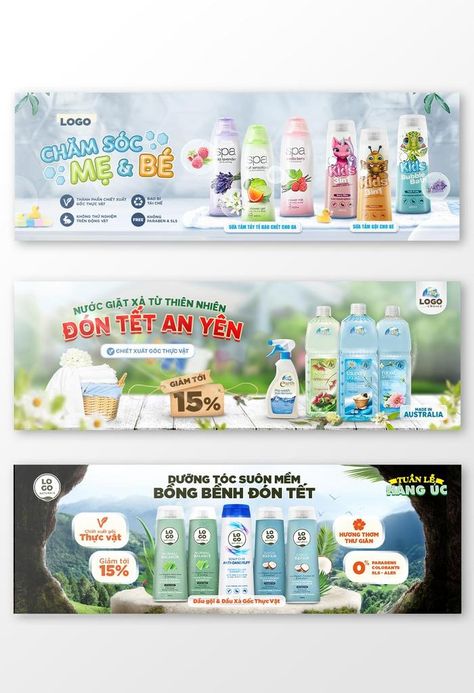 Natural Home Cleaning, Home Cleaning Products, Photoshop Tutorial Graphics, Banner Design Layout, Creative Advertising Design, Promotional Banners, Banner Ads Design, Ecommerce Design, Cosmetic Design