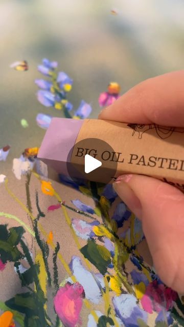 Sarah Bidner on Instagram Pallet Knife Painting, Knife Painting, Oil Pastels, Watercolour Paper, Flower Art Painting, Pastel Art, Painting Process, Oil Pastel, Soft Pastel