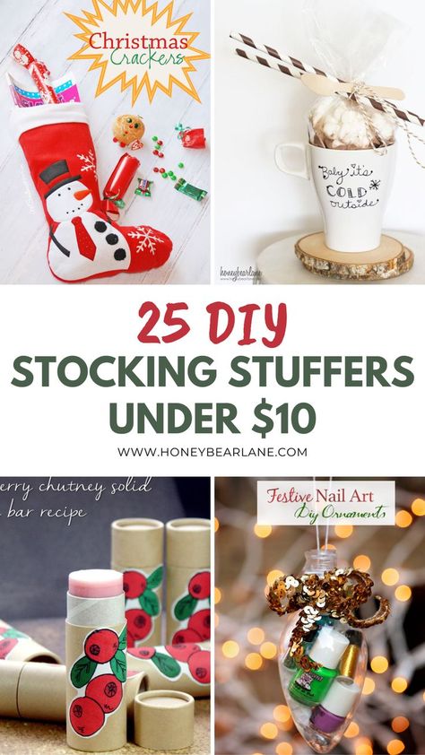 Here is a list of some great last minute DIY stocking stuffers! These would also work great as gifts for friends, co-workers, neighbors, teachers, whatever! Work Stocking Stuffer Ideas, Diy Stocking, Diy Stocking Stuffers, Diy Stockings, Festive Nail Art, Stocking Gifts, Christmas Crackers, Festival Nails, Co Workers