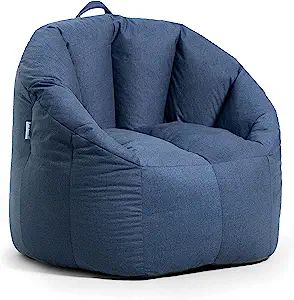 Big Joe Milano Bean Bag Chair, Denim Cobalt Lenox, Durable Woven Polyester, 2.5 feet Big Joe Bean Bag Chair, Dorm Seating, Playroom Chairs, Room Lounge Chair, College Must Haves, Bean Chair, Coastal Girl, Antique Sofas, Trending Furniture