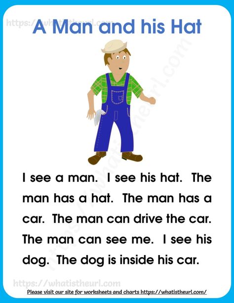 This printable document contains 5 different reading passages for kindergarten kids.  The titles are “A dog and a Ball”, “A Man and his Hat”, “Good Friends”, “Three Good Apples” and “Three Little Birds” Short Passage For Kindergarten, Reading Practice Worksheets Kindergarten, Reading Passage For Kindergarten, Practice Reading For Kindergarten, Short Readings For Kids, Short Story For Kindergarten, Reading Materials For Kindergarten, English Reading For Beginners, Reading Passages For Kindergarten