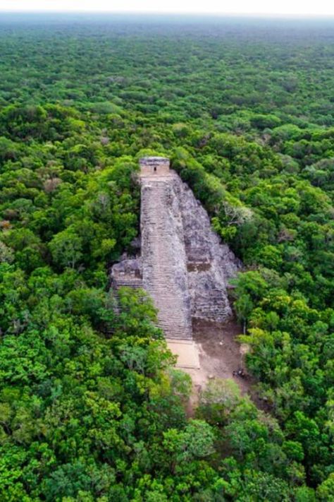 in the heart of the Mayan Jungle is located the amazing Mayan Ruins of Coba #mayanruins #travel #coba #mexico Mayan Aesthetic, Coba Mexico, Ancient Mesoamerica, America Holiday, Mayan Architecture, Ancient Civilisation, Ancient Mexico, Maya Ruins, Ancient Pyramids