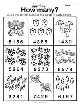 Spring Math Activities Preschool, Spring Theme Preschool Activities, April Preschool, Spring Math Activities, Spring Preschool Activities, Christmas Math Worksheets, Spring Worksheet, Spring Lessons, Kids Activities At Home