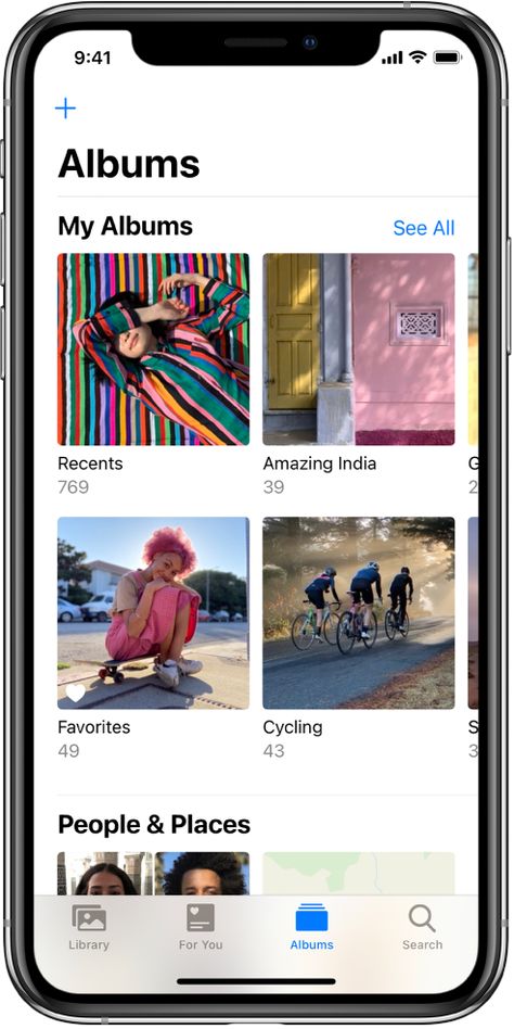 Organize photos in albums on iPhone - Apple Support Iphone Photo Album Name Ideas, Photo Album Names Ideas Phone, Photo Album Names Ideas, Photo Ideas Iphone, Photo Album App, Photo Album Organization, Photos On Iphone, App Photos, Make A Photo Album