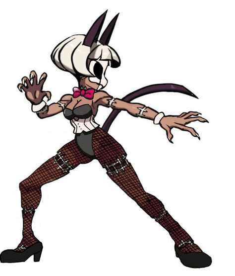 Skill Girl Game, Skull Girls Characters, Black Dahlia Costume, Black Dahlia Skull, Ms Fortune, Bunny Black, Skull Girls, Girl Skull, Black Dahlia