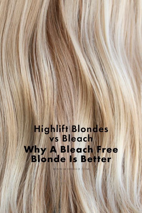 Hi Lift Hair Color, Blonde Highlights With Toner, Blonde Hair Without Bleaching, Bleach Back Of Hair, Blonde Without Bleaching, Highlift Blonde On Dark Hair, Hi Lift Blonde, Cool Champagne Blonde Hair, High Lift Tint Blonde