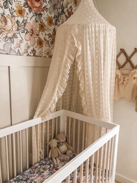 Crib Canopy Ideas, Nursery With Canopy Over Crib, Canopy For Crib, Canopy Crib Ideas, Nursery With Canopy, Crib Canopy Girl, Crib With Canopy, Canopy Over Crib, Toddler Bedroom Design