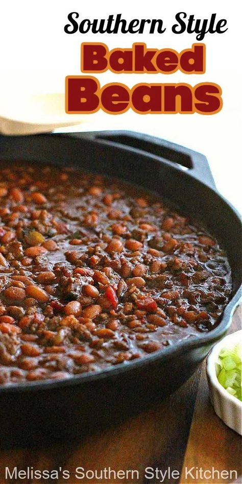 Barbecue Baked Beans, Southern Baked Beans, Beans Baked, Southern Bbq, Best Baked Beans, Southern Side Dishes, Bbq Baked Beans, Bbq Beans, Baked Bean Recipes