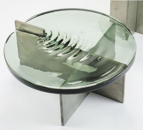 Verre Design, Organic Glass, Carlo Scarpa, Cast Glass, Jw Marriott, Metal Panels, Glassware Set, Design Milk, Glass Coffee Table