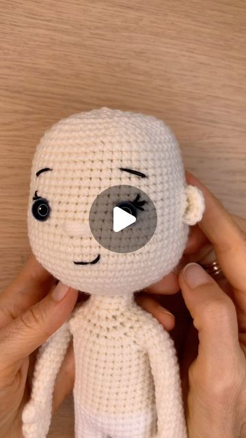 Newborn Crochet Patterns Free, Crochet Ears, Crochet Toys Free Patterns, Knitted Doll Patterns, Hand Knit Doll, Newborn Crochet Patterns, Human Doll, Crochet Toys Free, Crocheted Toys