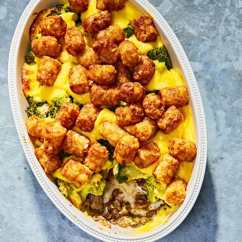 9x13 Dinner Recipes, Tater Tot Hotdish, Food Dinners, Healthy Ground Beef, Dinner Rotation, Healthy Beef, Cheesy Casserole, Hot Dish, Weekday Meals