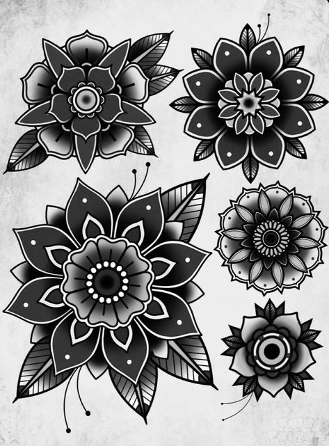 Traditional Mandala Knee Tattoo, Black And Grey Traditional Flower Tattoo, Neotraditional Mandala Tattoo, Traditional Mandala Flower Tattoo Design, Traditional Flower Mandala Tattoo, Elbow Tattoo Traditional Old School, Traditional Style Mandala Tattoo, Neo Trad Elbow Tattoo, Old School Tattoo Cover Up