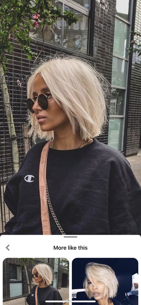 Blonde Shorter Hairstyles, All Over Blonde Short Hair, Fine Short Blonde Hair, Short Choppy Blonde Bob, Bleach Blonde Long Bob, Blonde Bob Ideas, Blonde Bob With Glasses, Short Blonde Bob Fine Hair Over 40, Platinum Blonde Bob Hairstyles