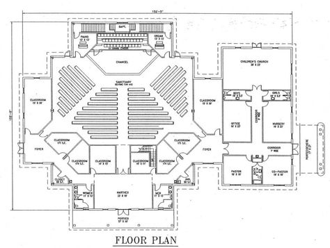 Church Plan #129 Floor Plan Church Floor Plans, Church Building Plans, Auditorium Architecture, Church Building Design, Steel Building Homes, Steel Framing, House Floor Design, Church Stage Design, American Flags