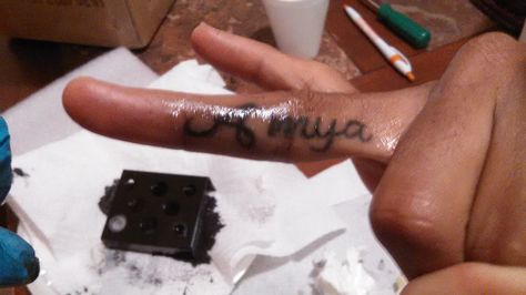 A'mya (Finger Script) 9.21.2015 Myra Oh Tattoo, I Tattoo, Tattoo Quotes, Tatting, Tattoos