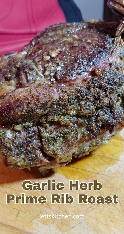 Herb Crusted Prime Rib Roast, Garlic Herb Prime Rib, Herb Crusted Prime Rib, Crusted Prime Rib, Greek Beef Stew, Cross Rib Roast, Prime Rib Roast Recipe, Roasted Beef, Rib Roast Recipe