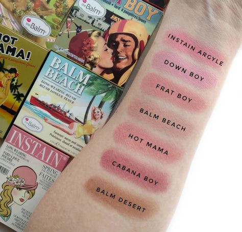 The Balm 50% Off Sale Starts Tomorrow + My Recommendations - Beauddiction Makeup Recommendation, The Balm Blush, The Balm Makeup, Blush Swatches, Highlighter Swatches, Dream Makeup, Learn Makeup, Blush Beauty, Makeup Haul