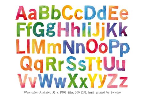 Eric Carle Classroom Decor, Abc Fonts, Eric Carle Classroom, Alphabet Watercolor, Rainbow Children, Abc Font, Rainbow Project, Watercolor Alphabet, Caterpillar Party